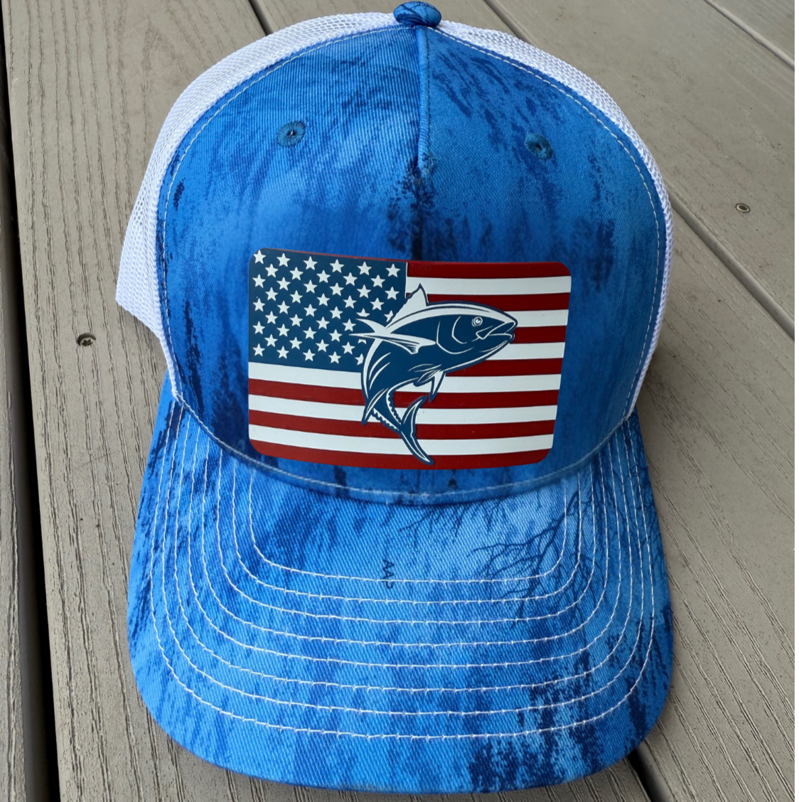 American Flag Fishing Trucker Hats