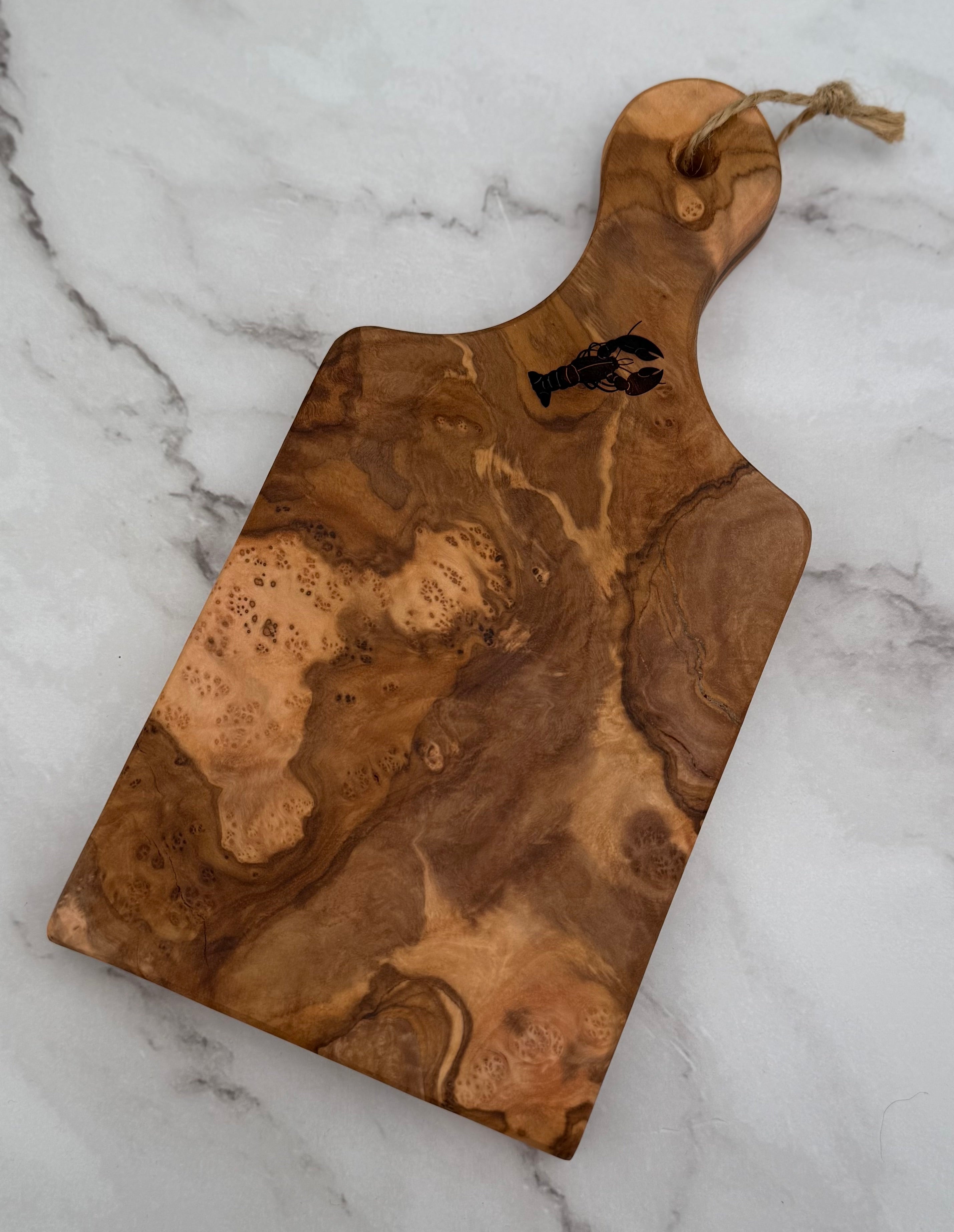 Salt & Tides Olive Wood Paddle Cheese Board (9")