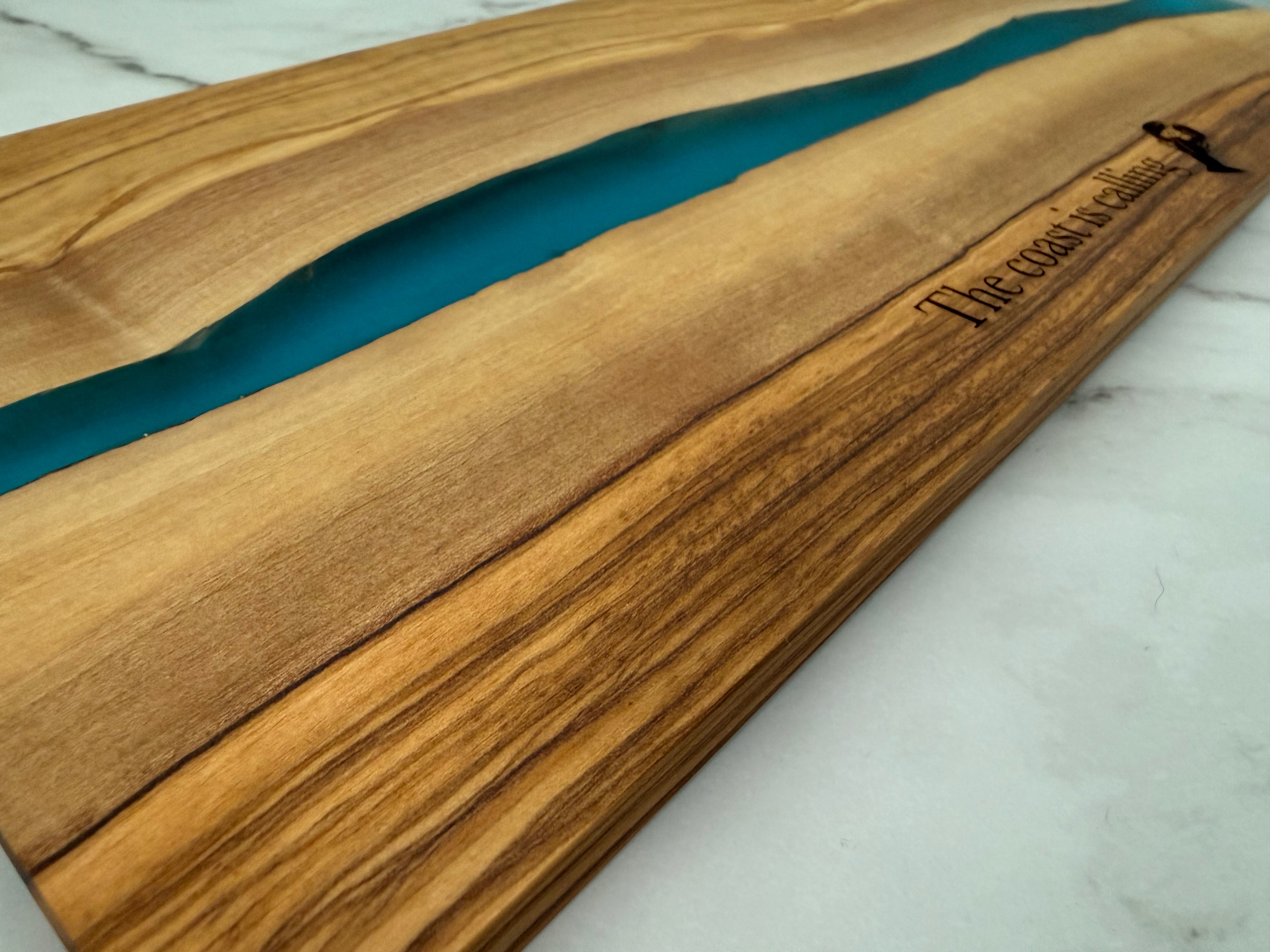Salt & Tides Olive Wood & Resin Charcuterie Board