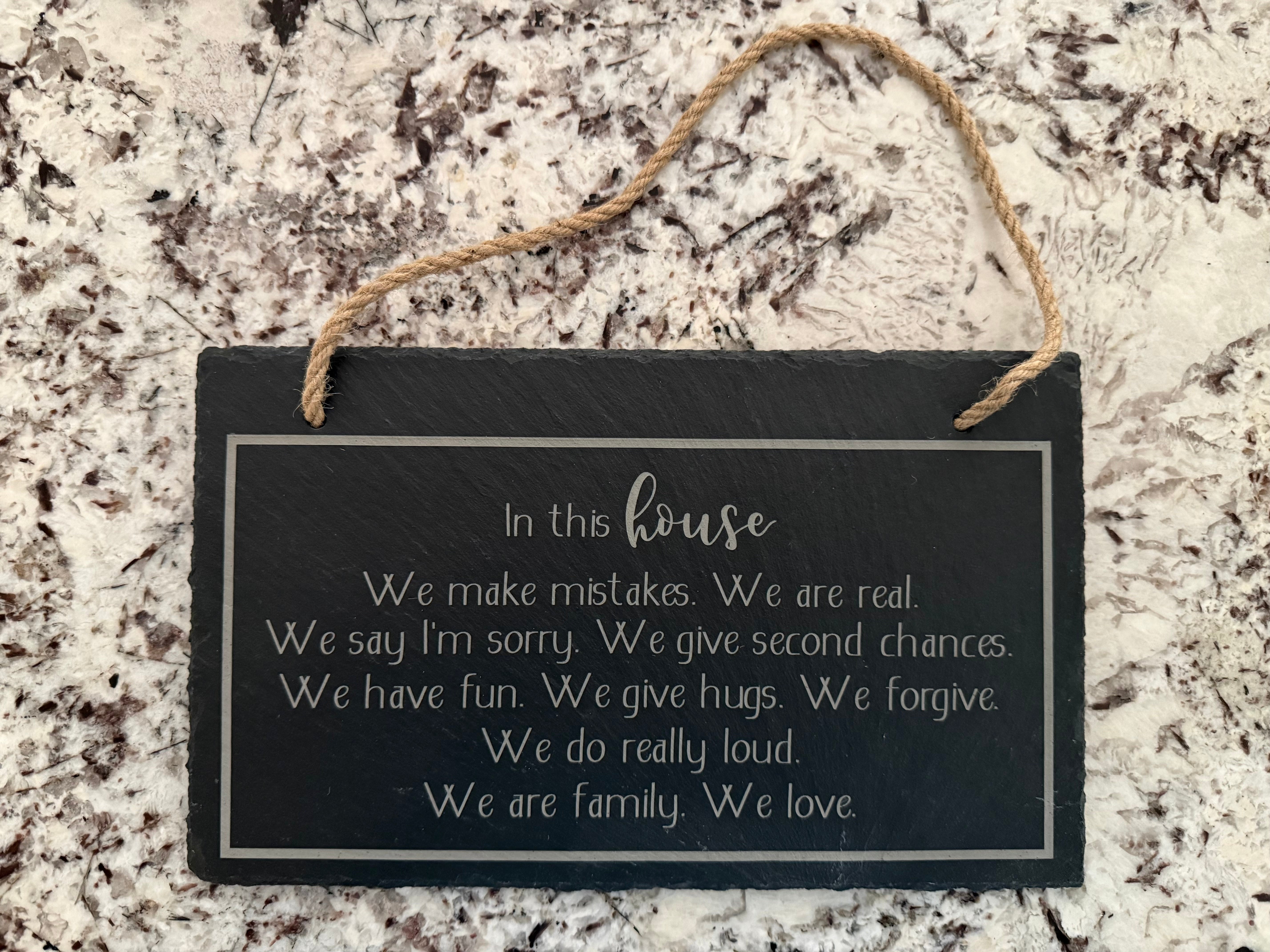 Engraved Slate Hanging Signs