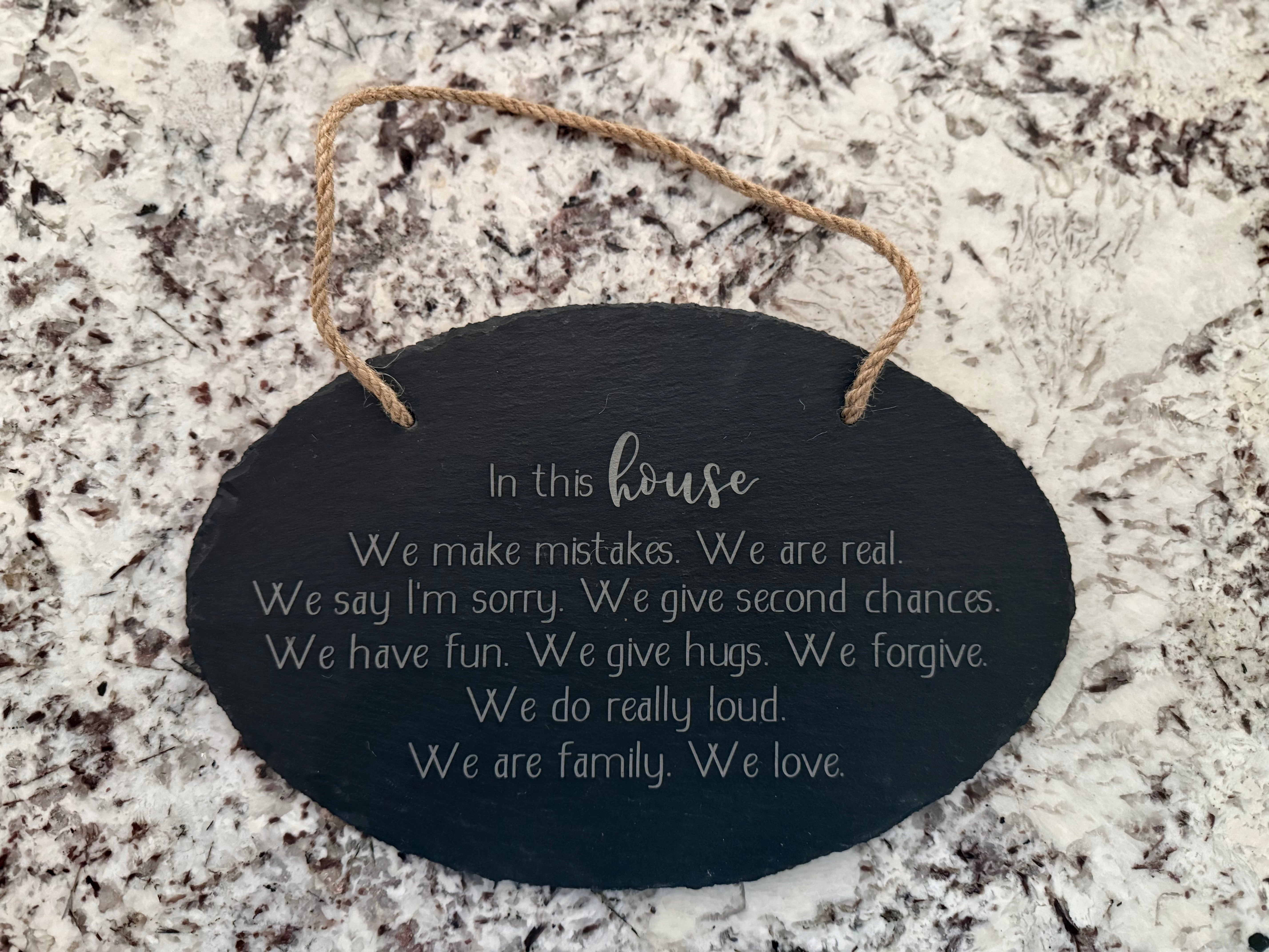 Engraved Slate Hanging Signs