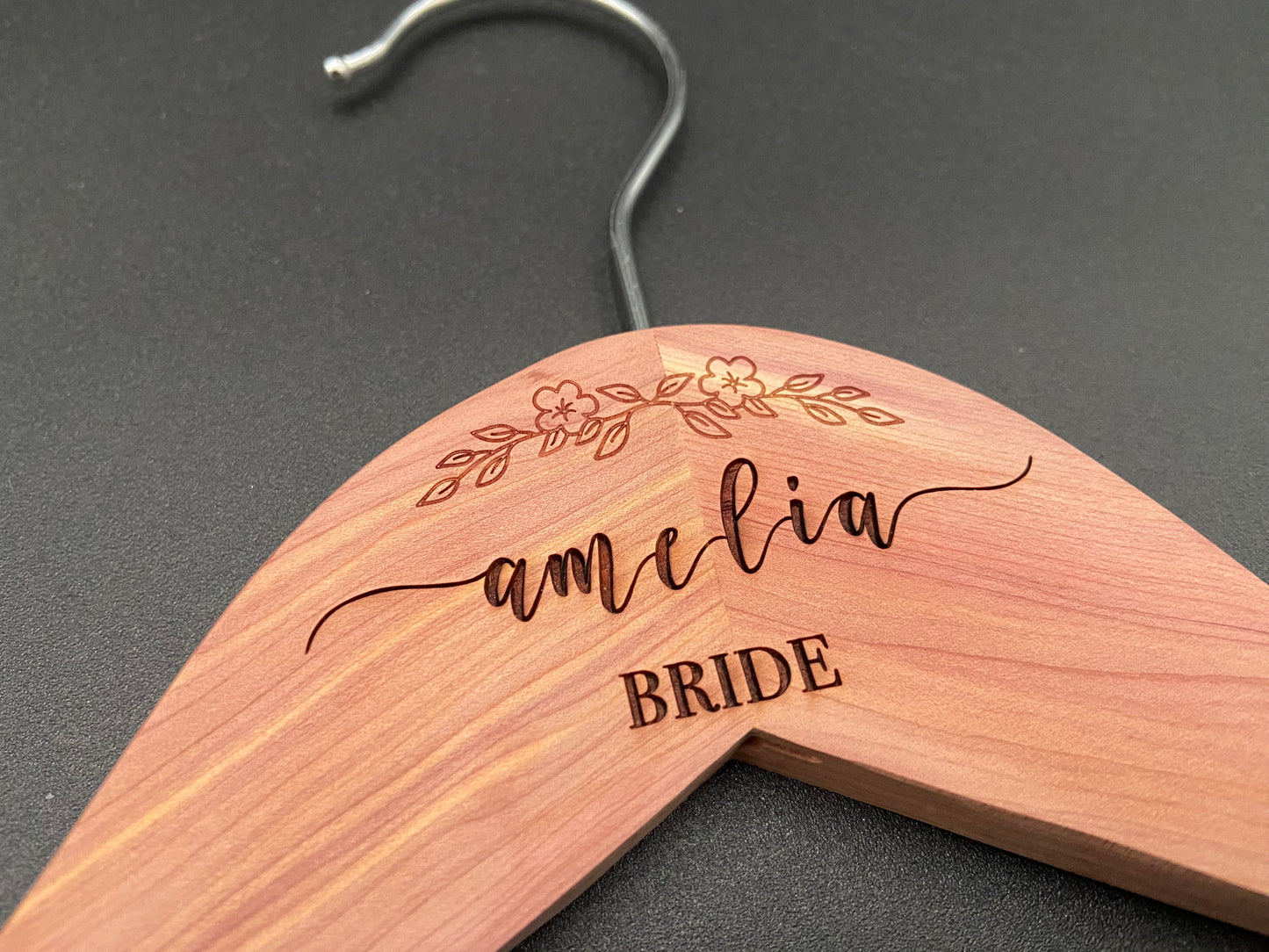 Custom Engraved Cedar Bridal Party Hangers