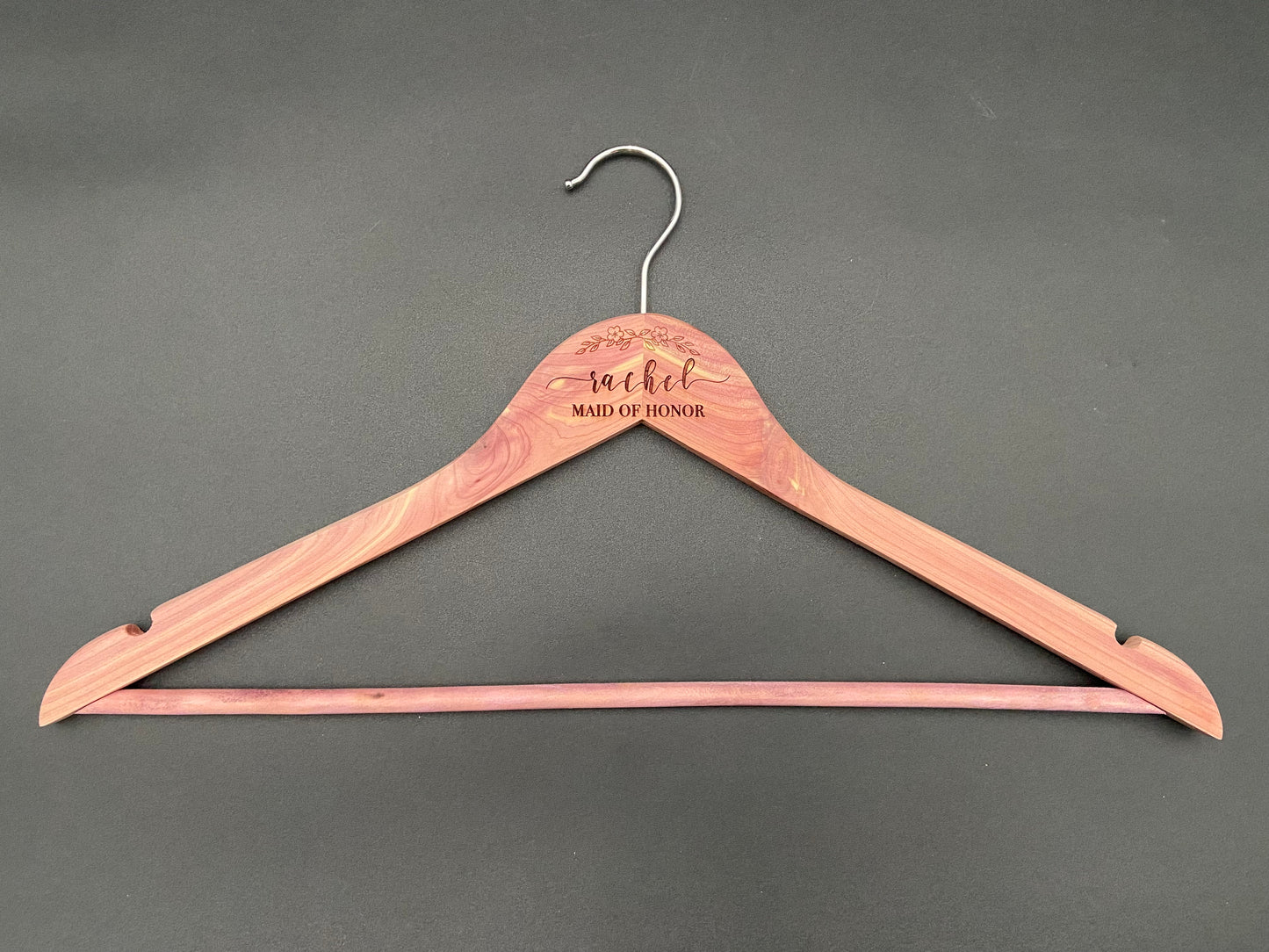 Custom Engraved Cedar Bridal Party Hangers