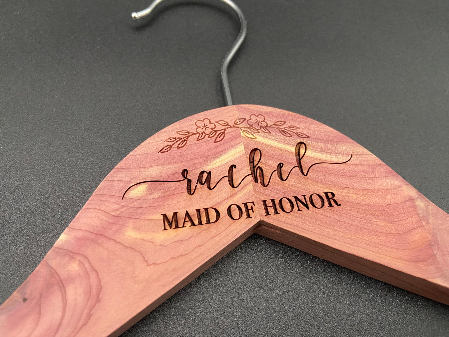 Custom Engraved Cedar Bridal Party Hangers