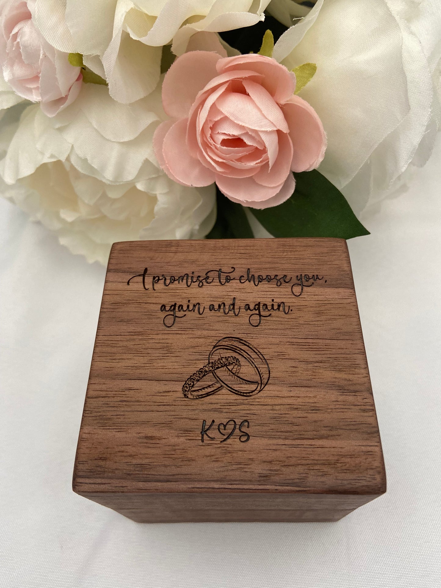 Handcrafted Black Walnut Ring Box