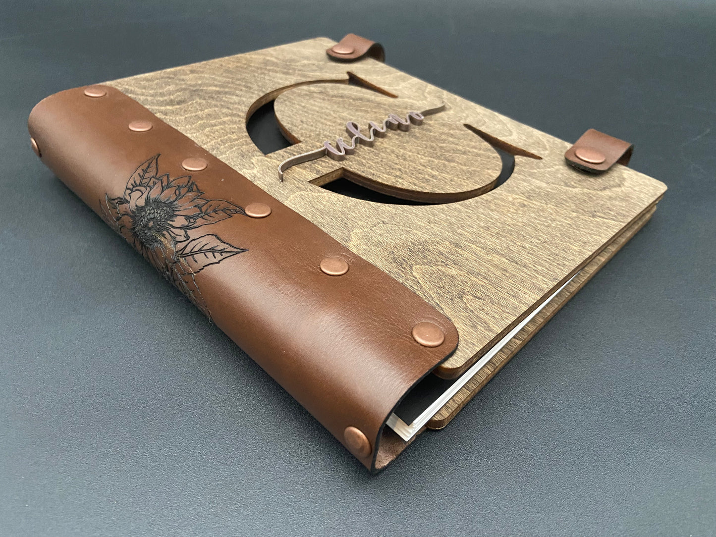 Handcrafted Wood + Leather Journal (A5 Refillable)