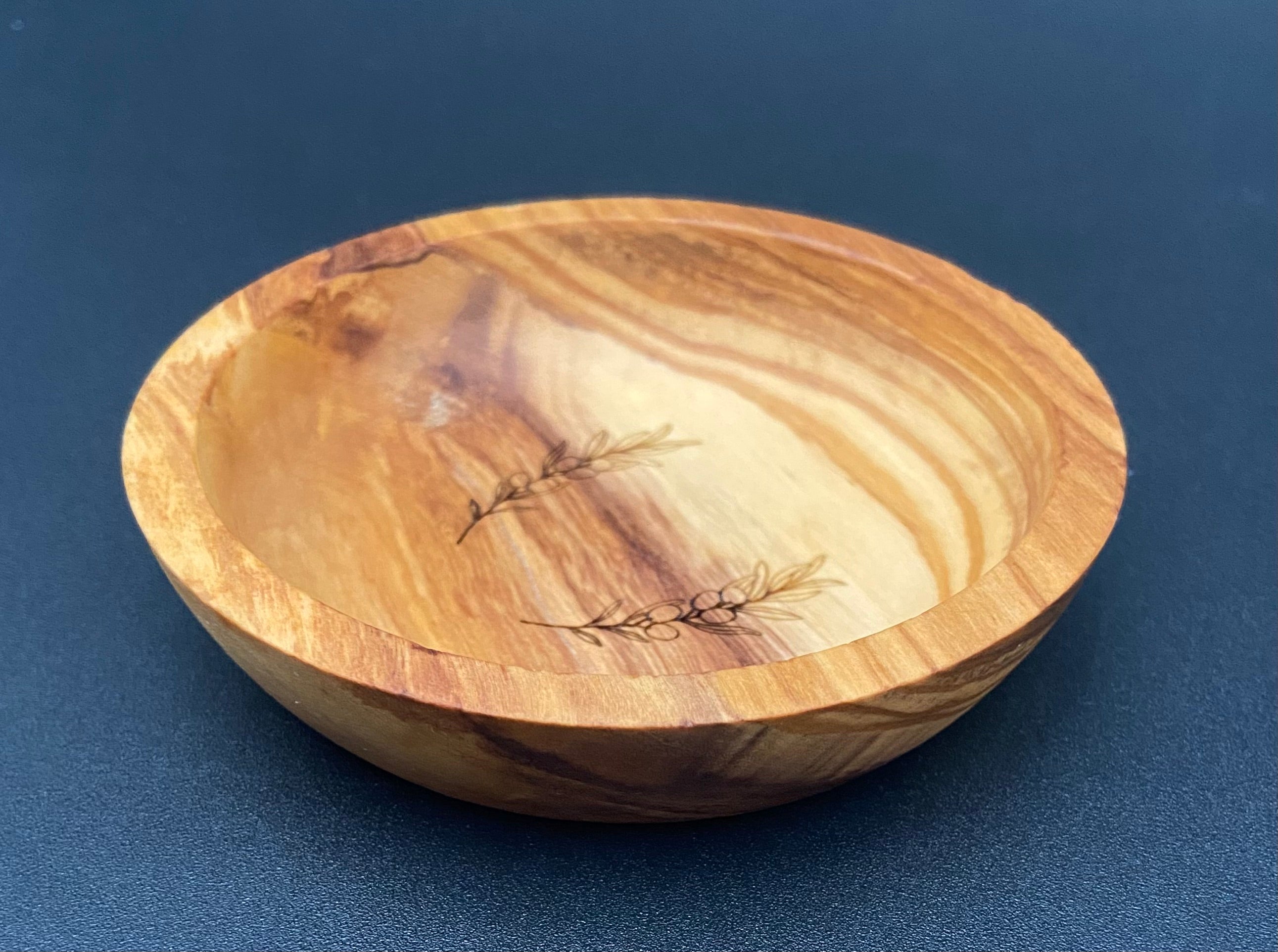 Olive Wood Round Dipping Bowls