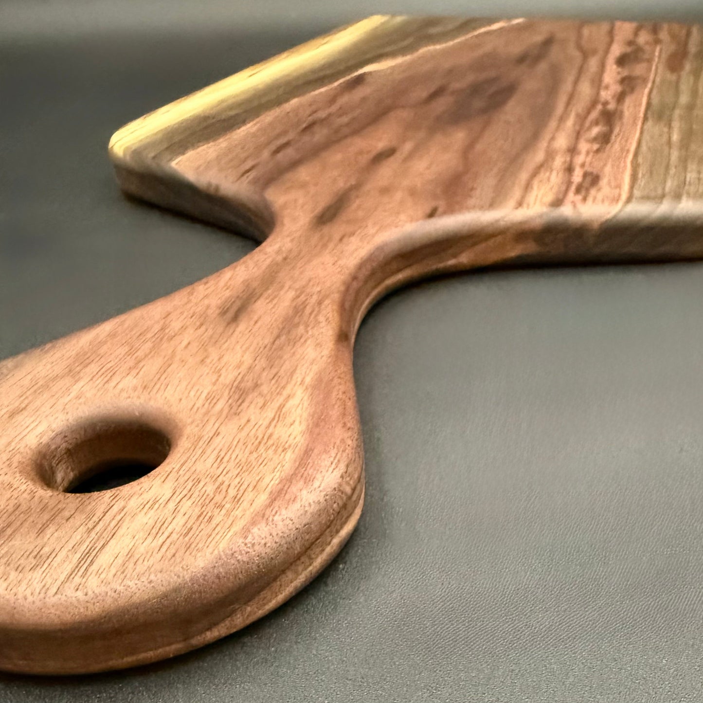 Handcrafted Black Walnut Cutting Board with Handle