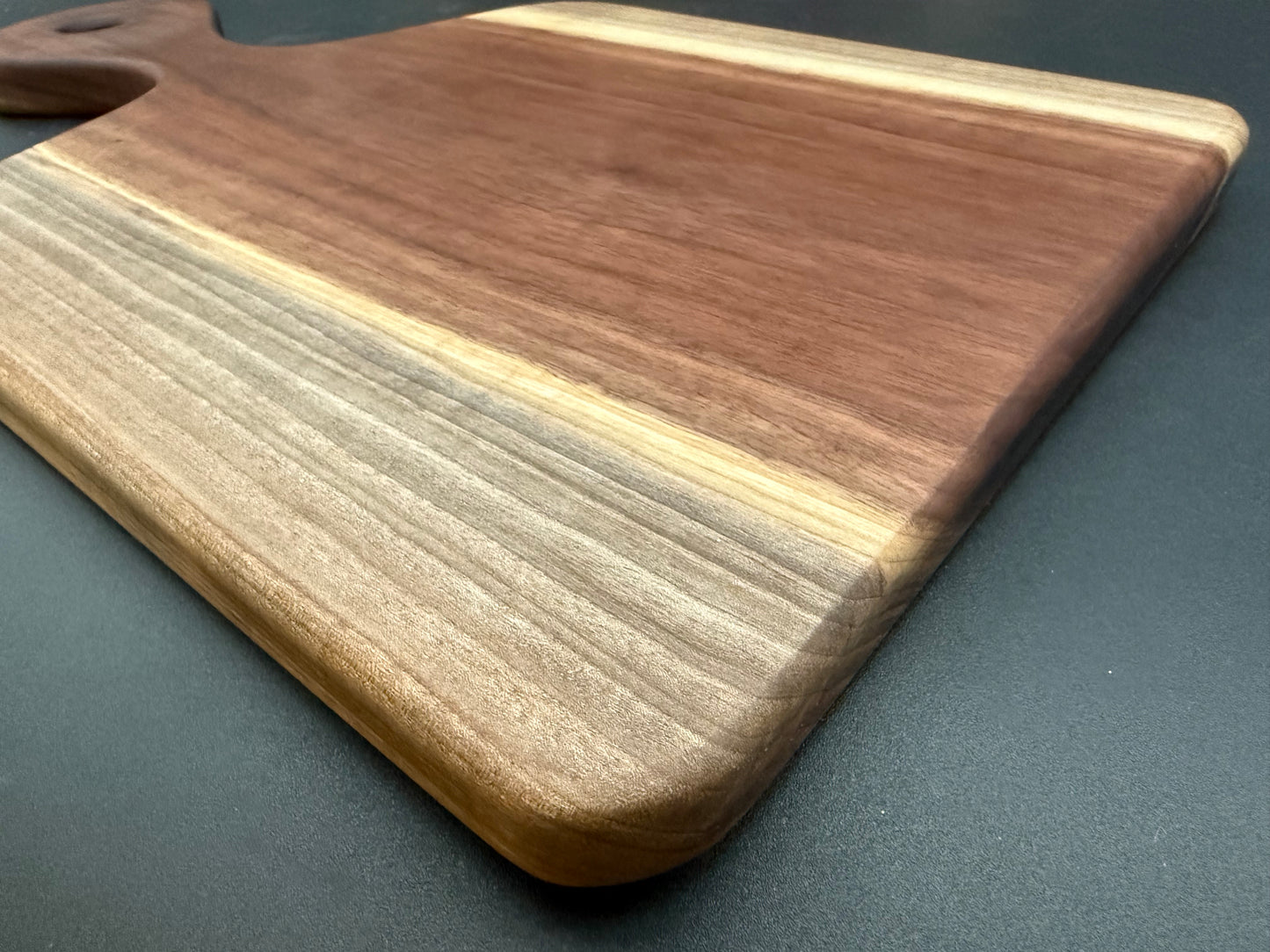 Handcrafted Black Walnut Cutting Board with Handle