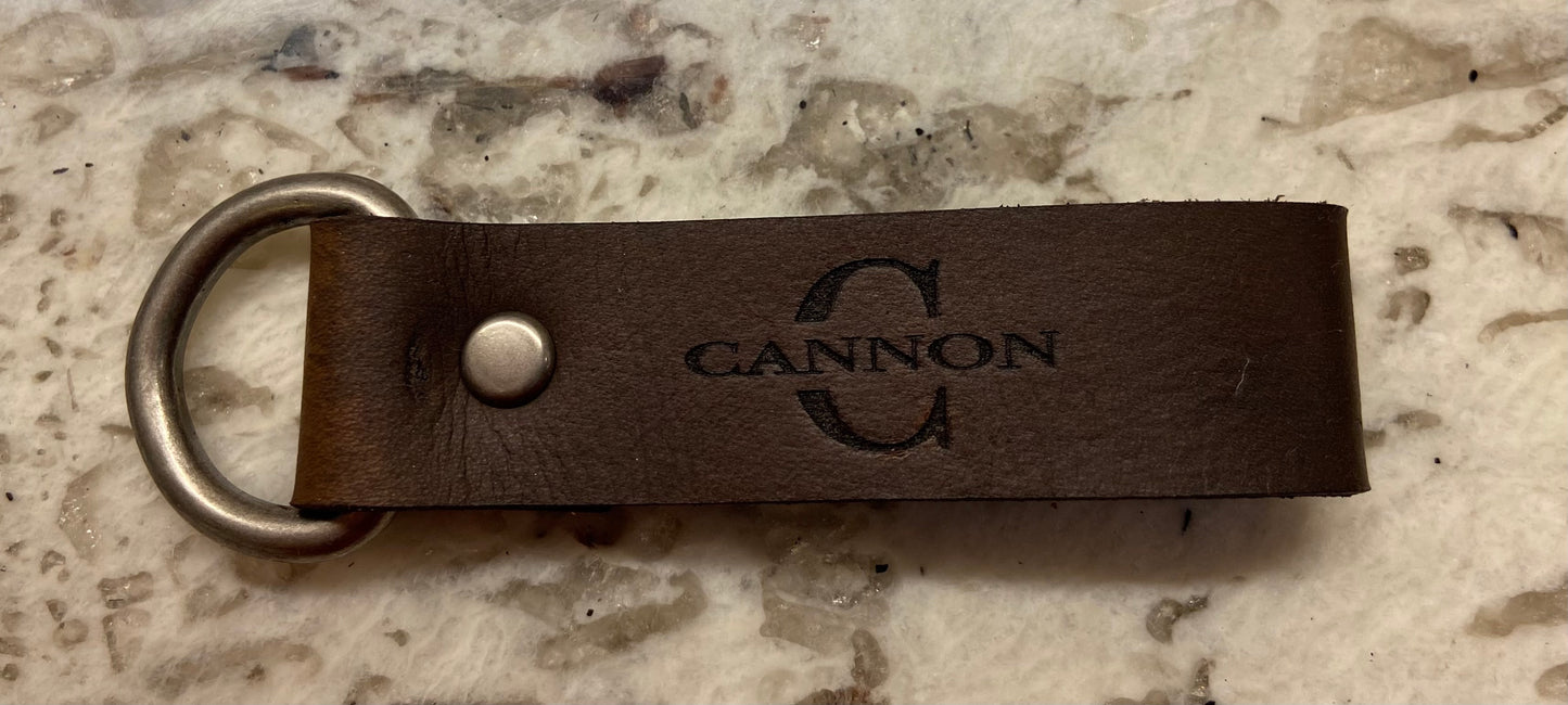 Custom Engraved Genuine Leather Keychain