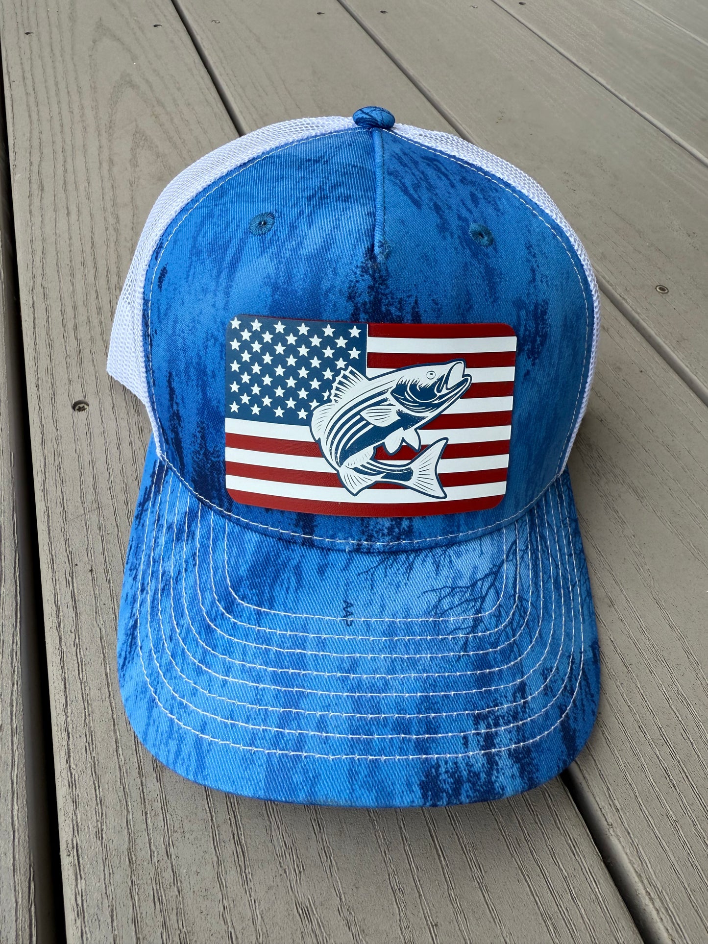 American Flag Fishing Patch Hats