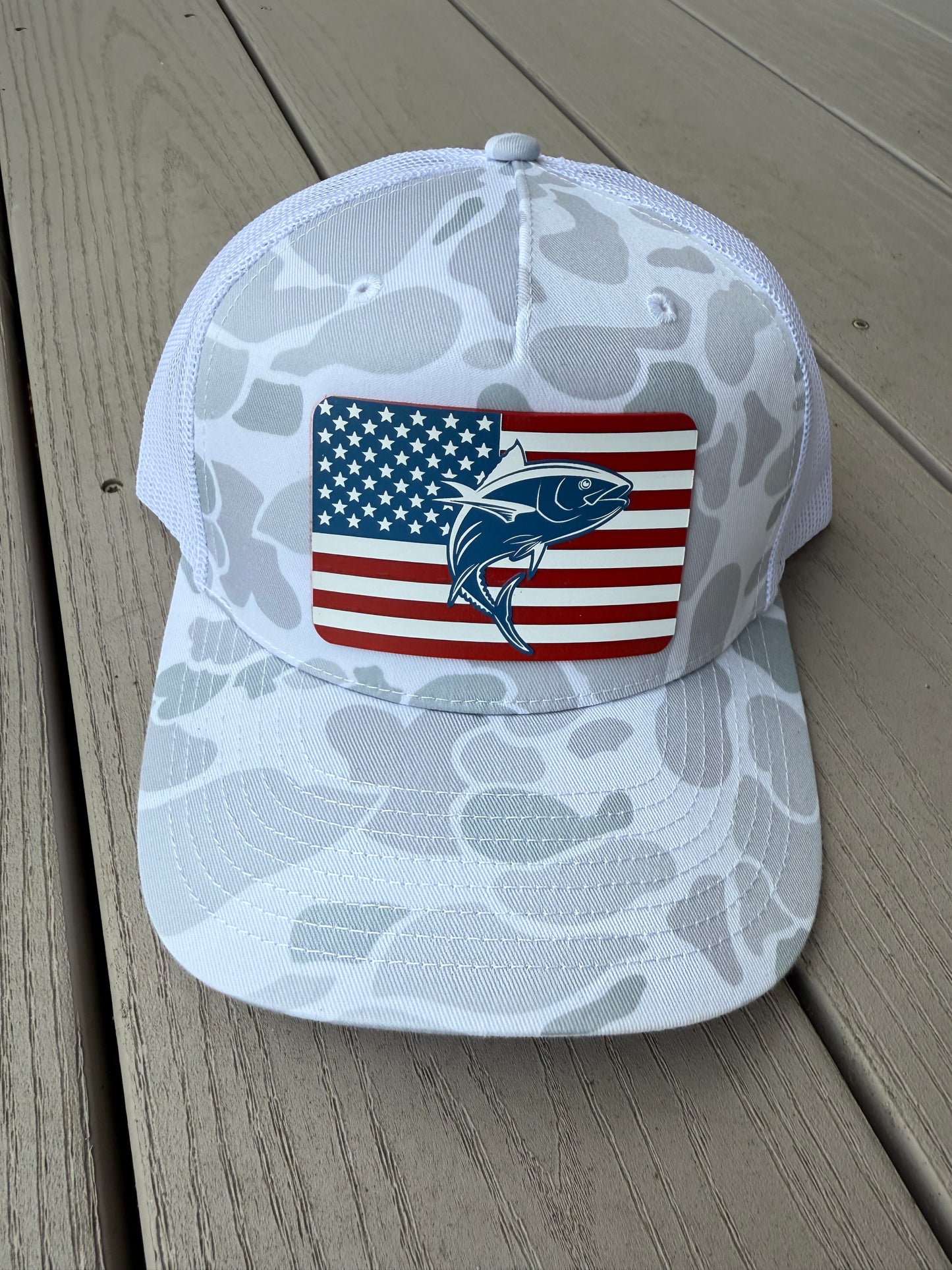 American Flag Fishing Patch Hats