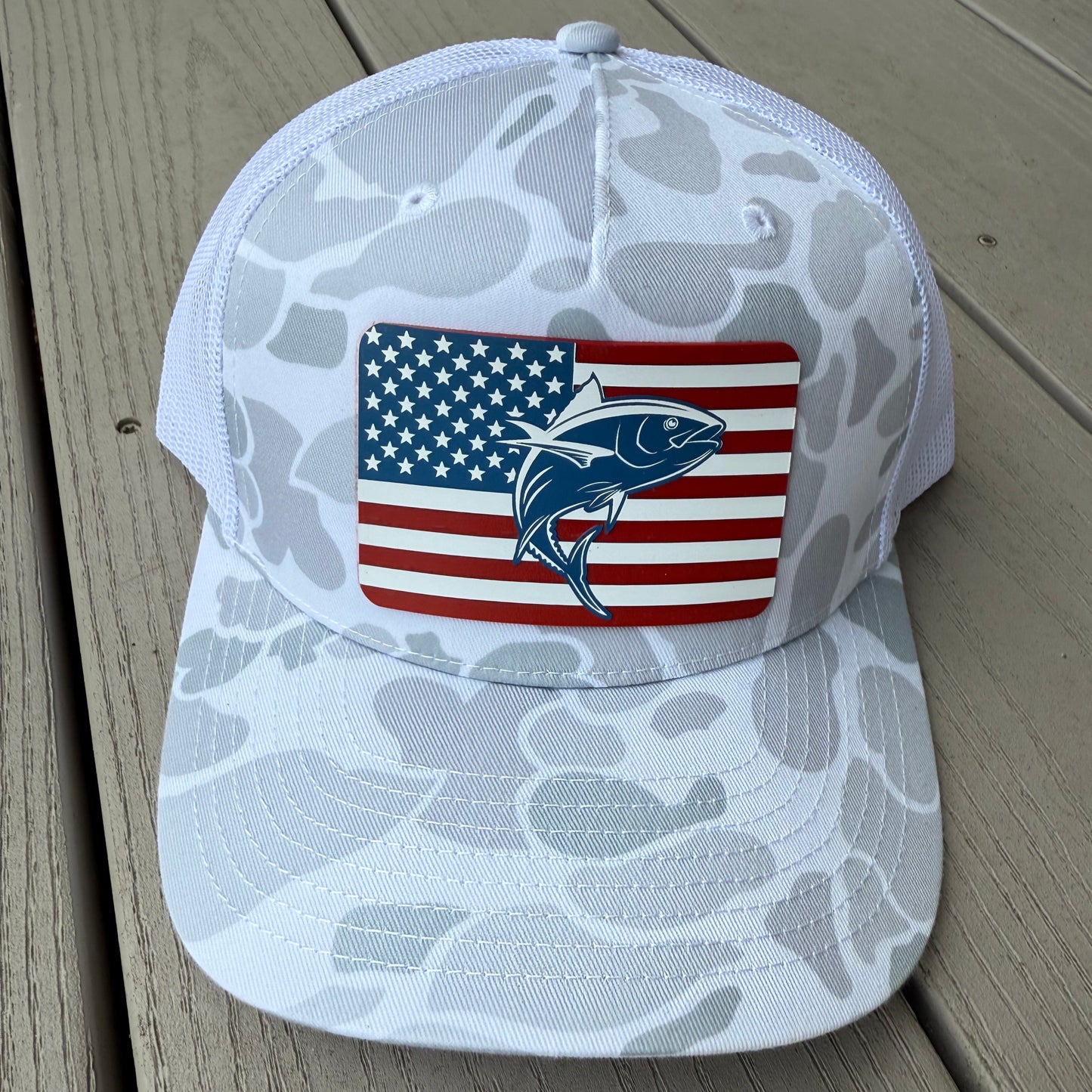 American Flag Fishing Trucker Hats