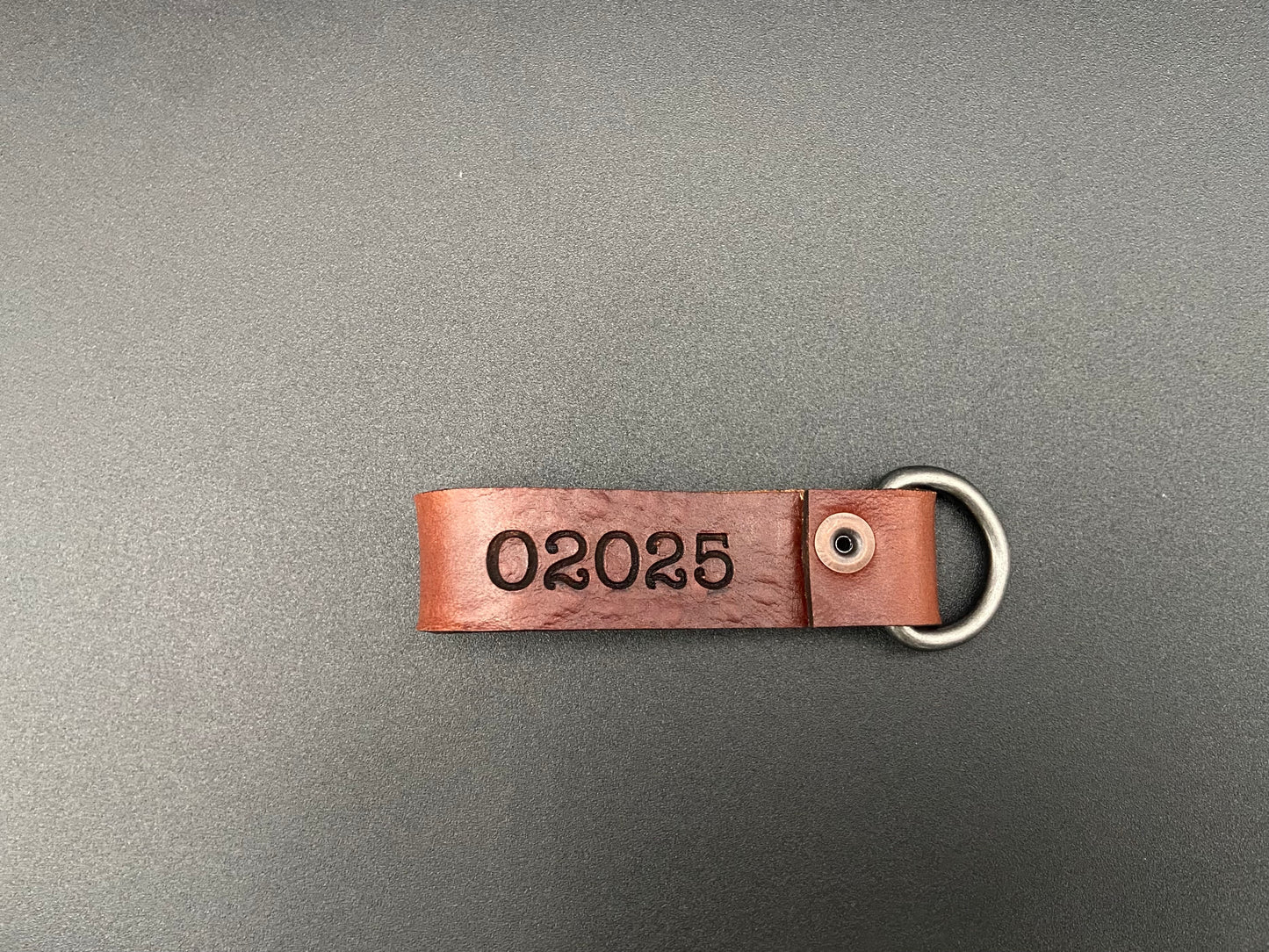 Custom Engraved Genuine Leather Keychain