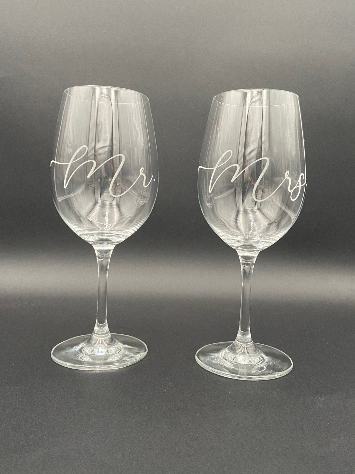 Etched Wine Glasses (set of 2)