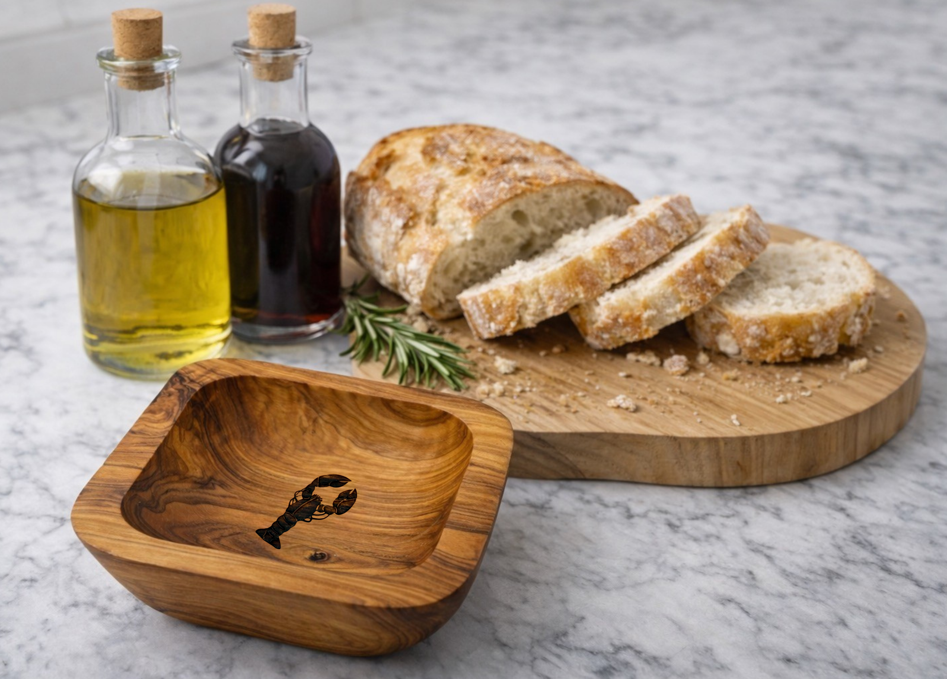 Salt & Tides Olive Wood Dipping Bowl