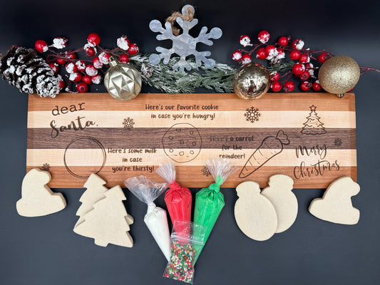 Dear Santa Board and Christmas Cookie Decorating Kit Gift Set