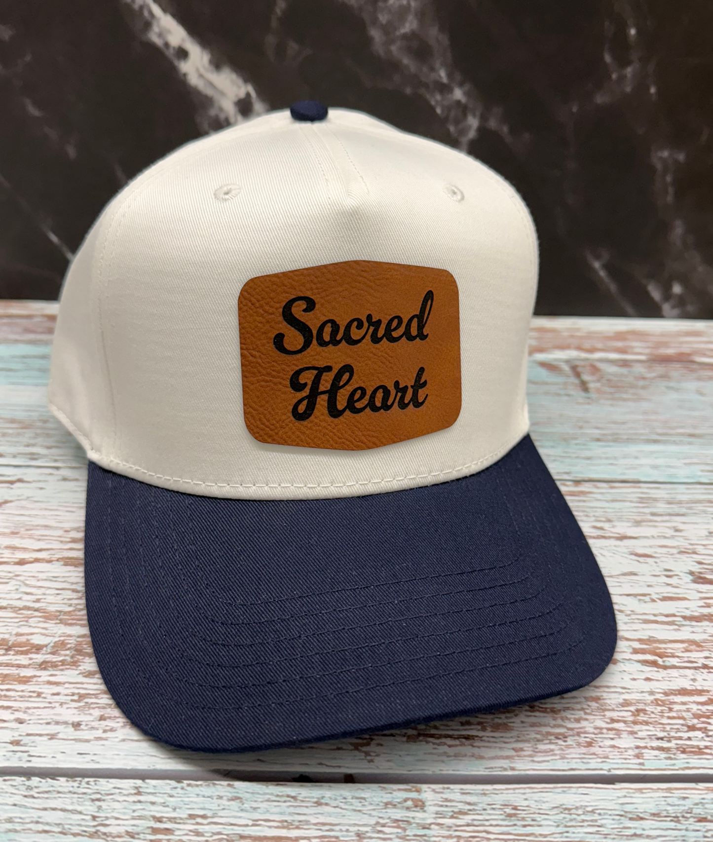 Sacred Heart Engraved Patch Hat