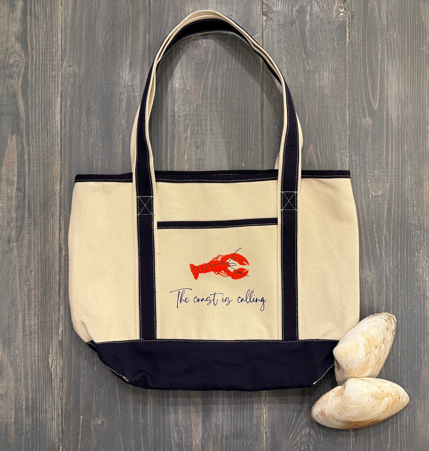 East Coast Cotton Canvas Tote — “The Coast is Calling”