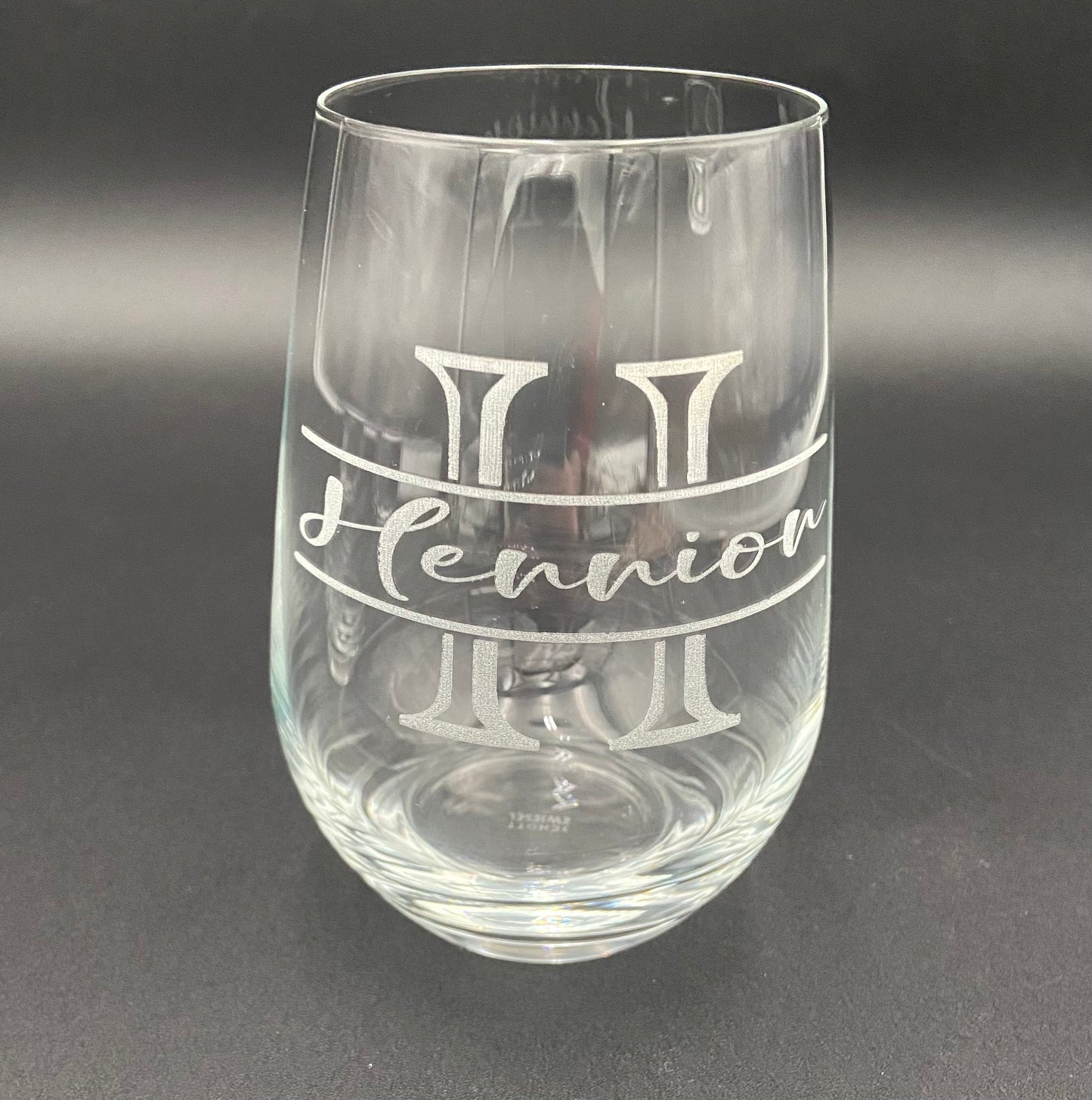 Engraved Stemless Wine Glasses (set of 2)