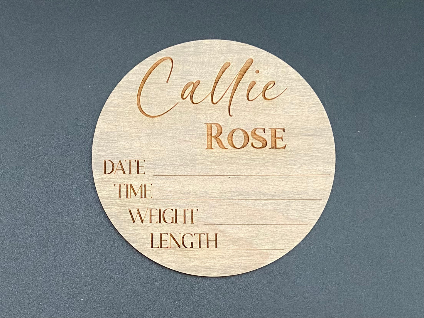 Wood Baby Announcement Sign