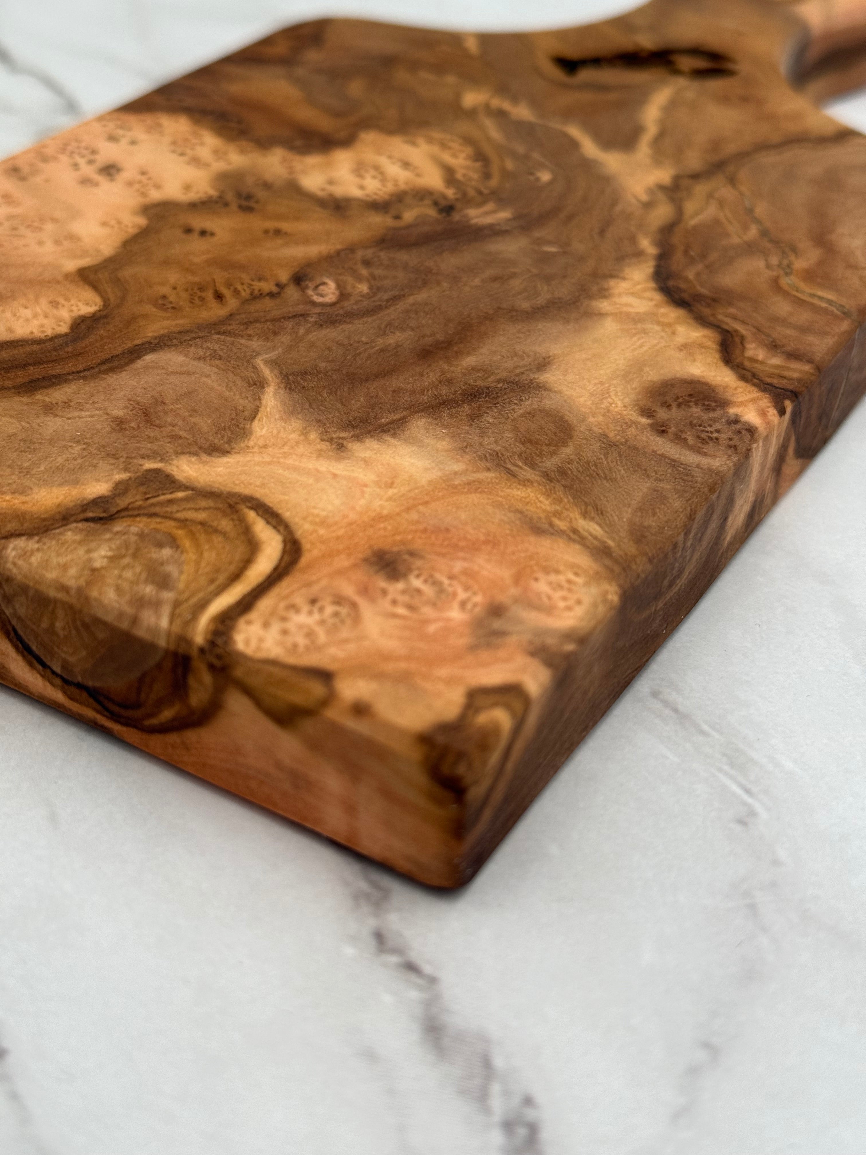 Salt & Tides Olive Wood Paddle Cheese Board (9")