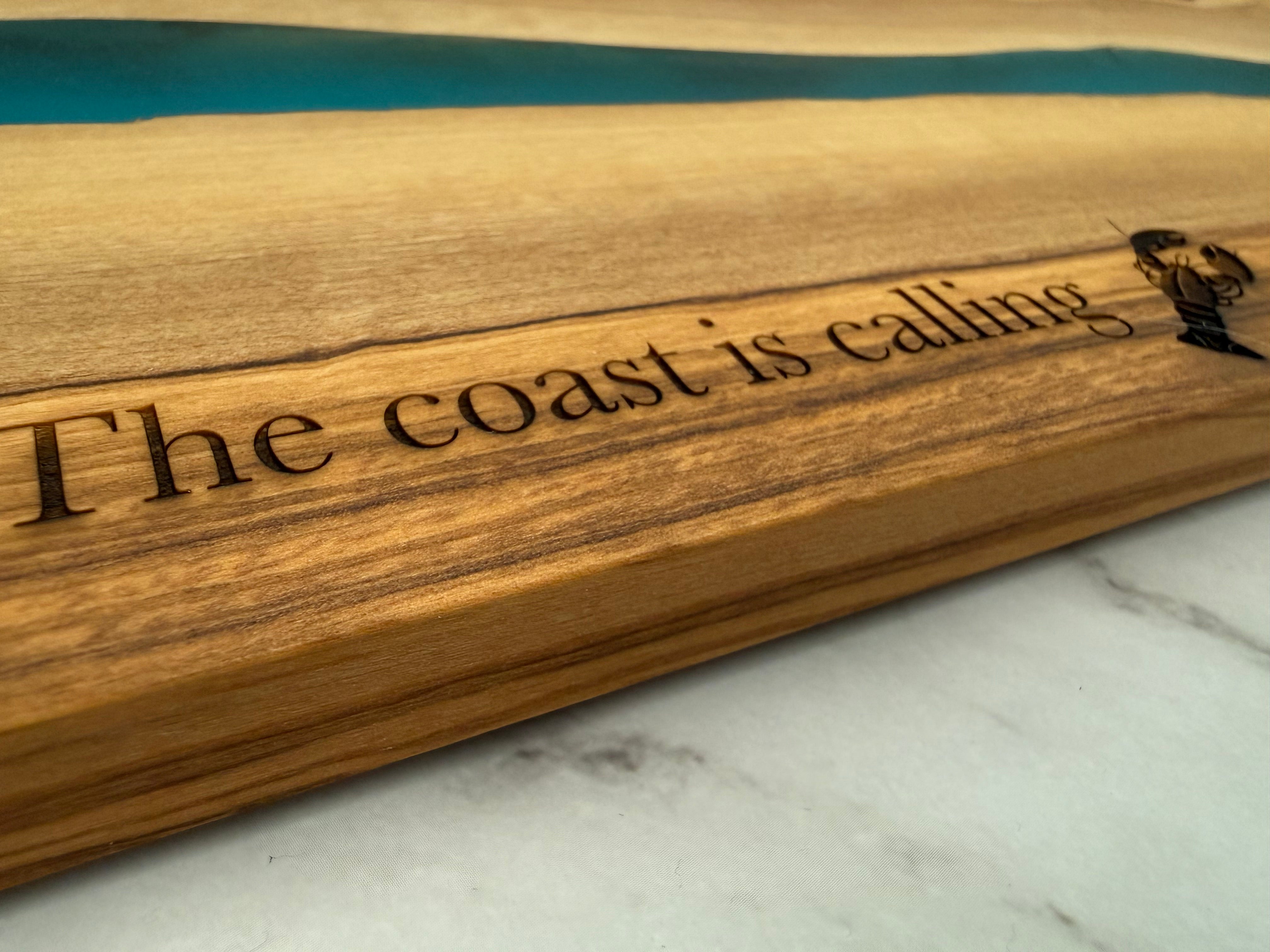 Salt & Tides Olive Wood & Resin Charcuterie Board