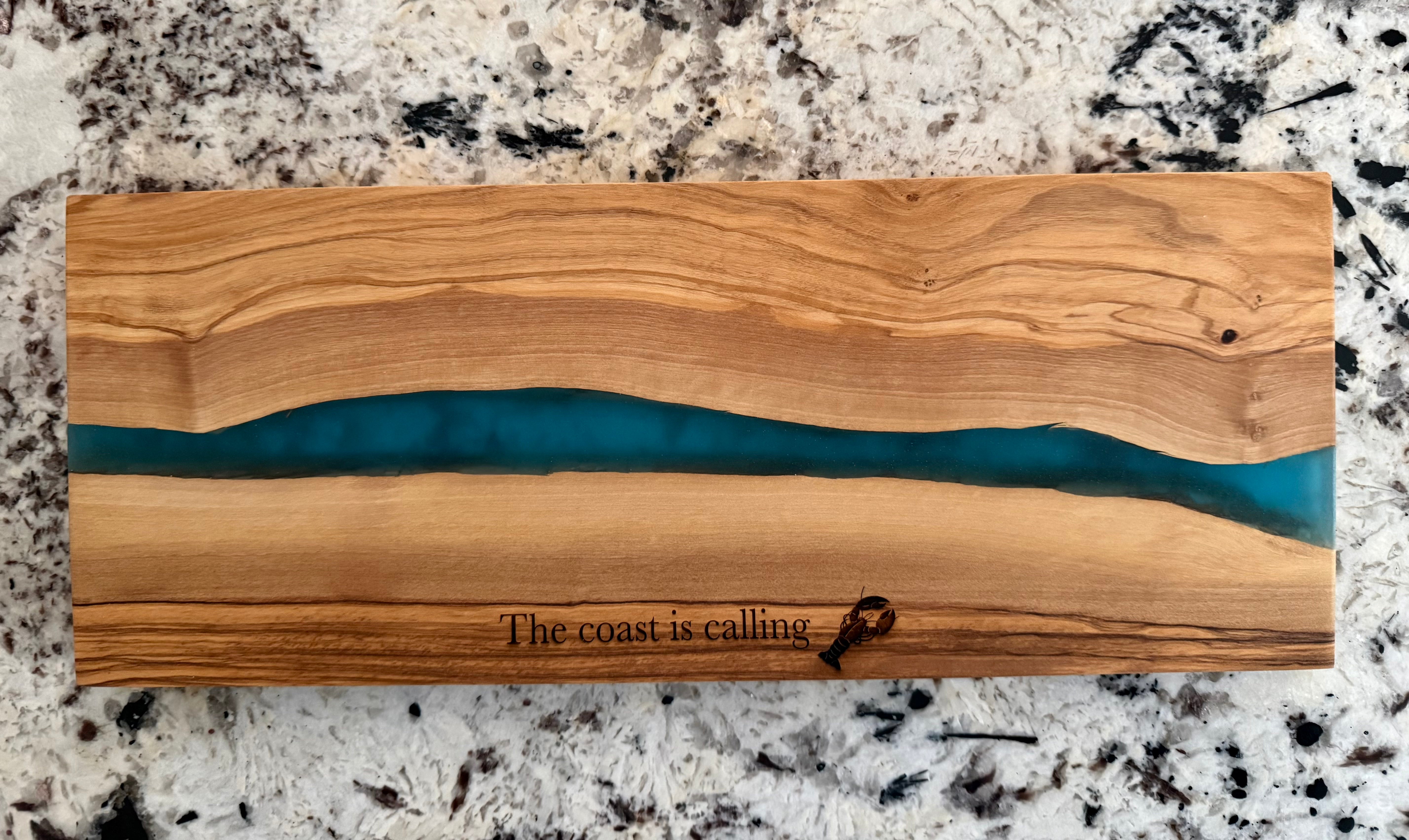 Salt & Tides Olive Wood & Resin Charcuterie Board