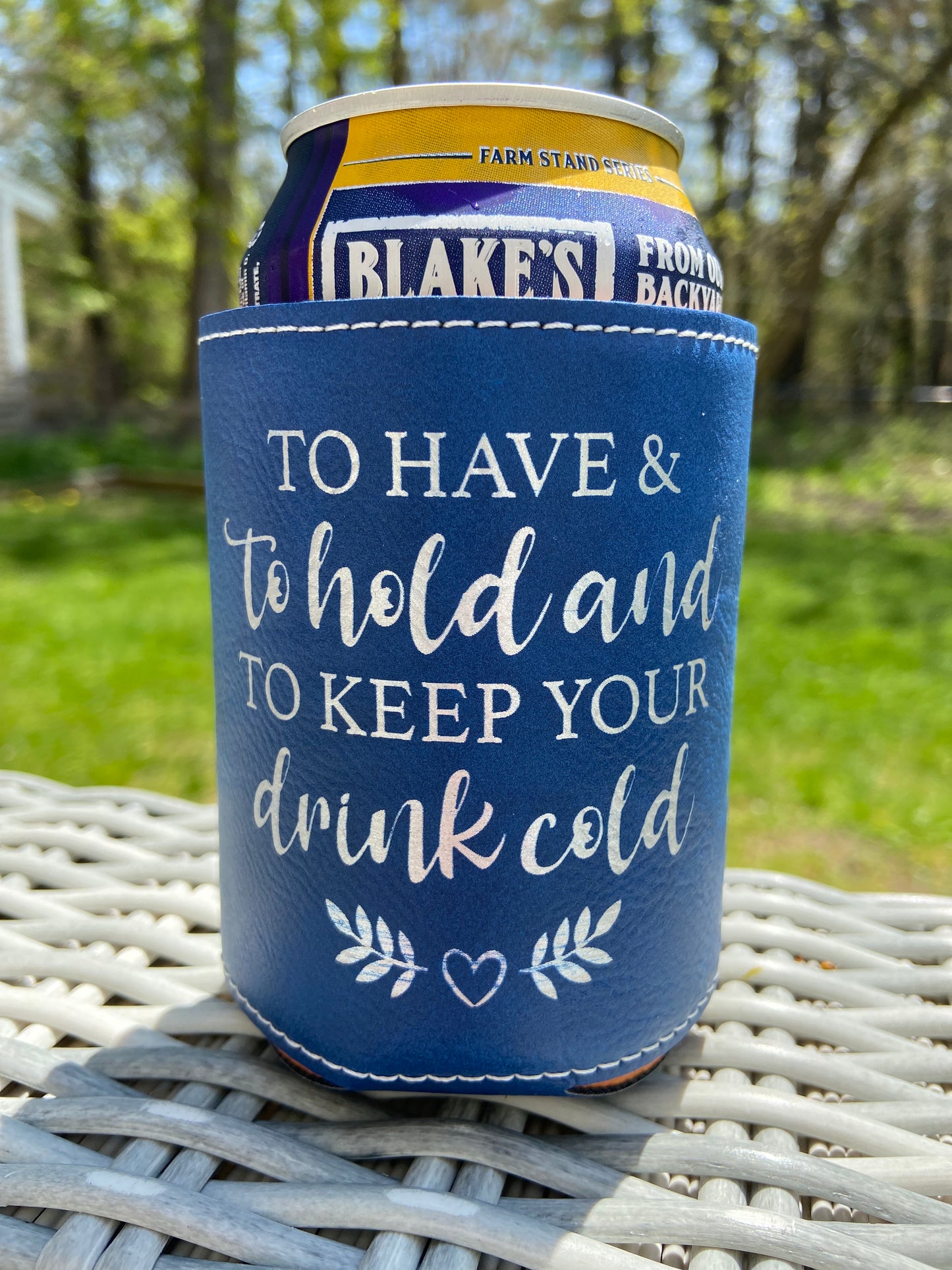 Custom Leatherette Can Cooler