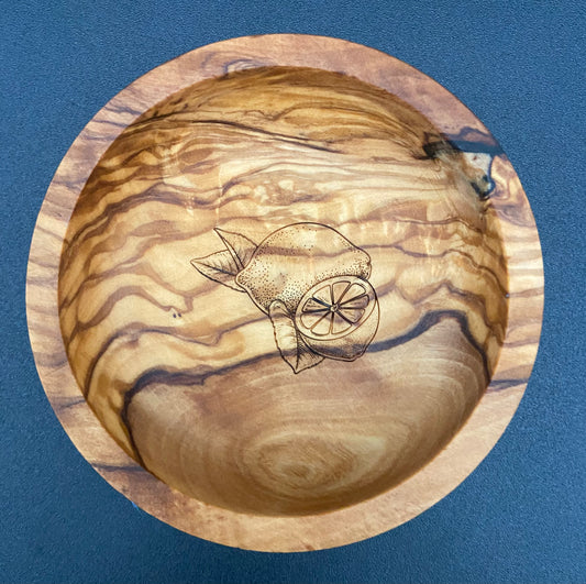 Olive Wood Round Dipping Bowls