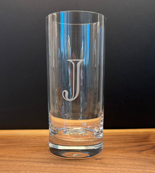 Etched Tall Beverage Glasses (set of 2)