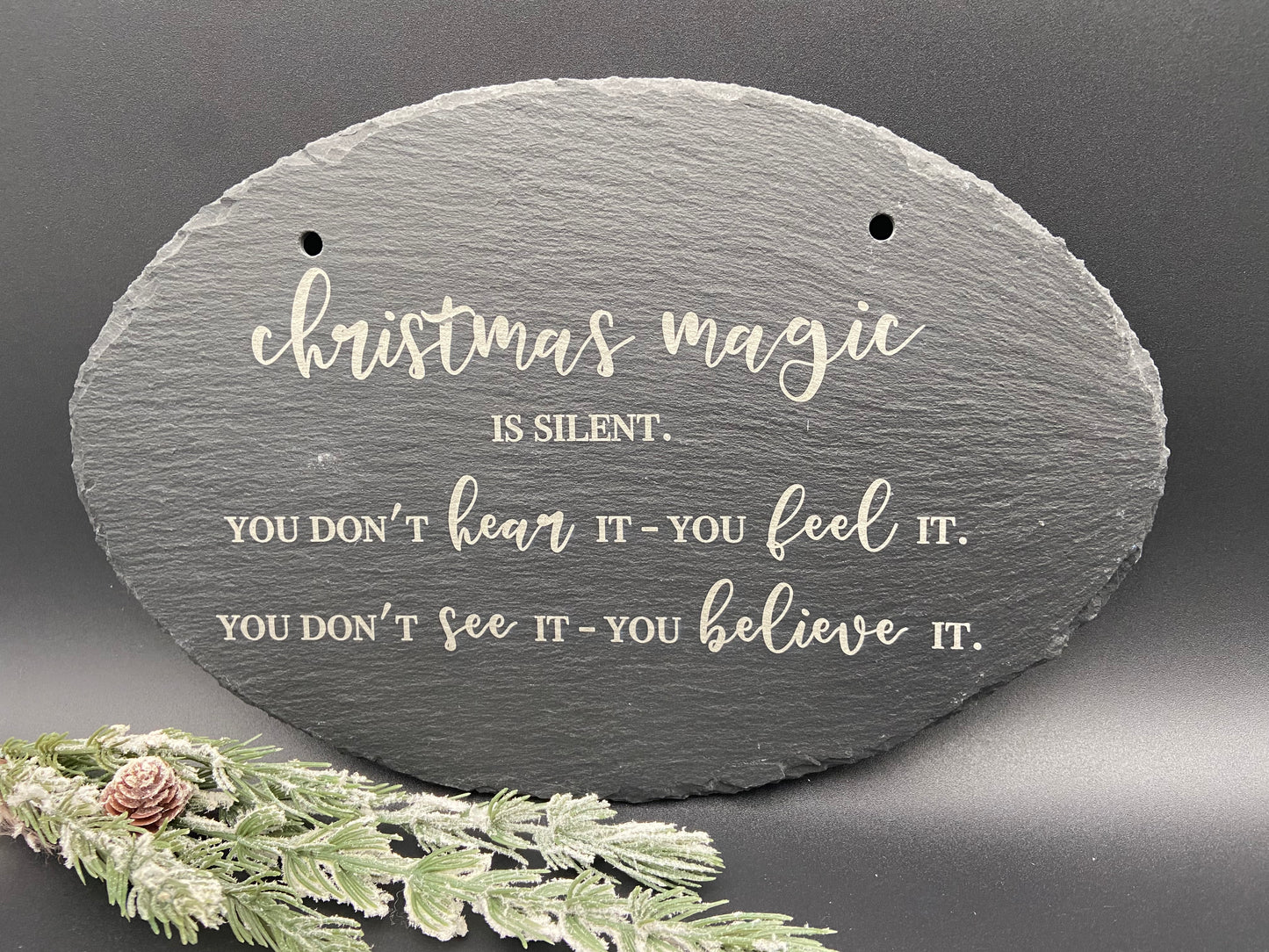 Holiday Slate Hanging Wall Sign