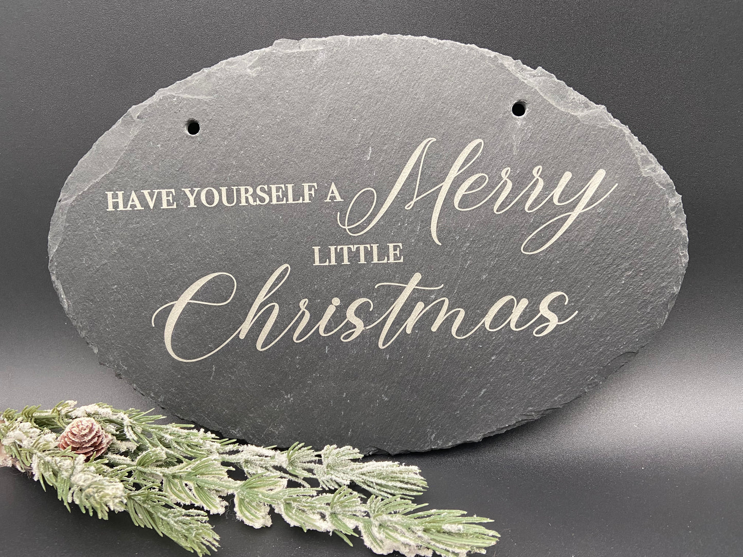 Holiday Slate Hanging Wall Sign