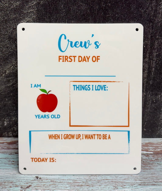 Acrylic First Day of School Sign