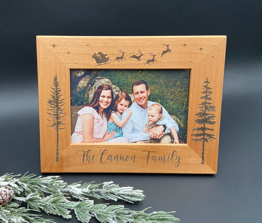 Custom Engraved Wood Photo Frame