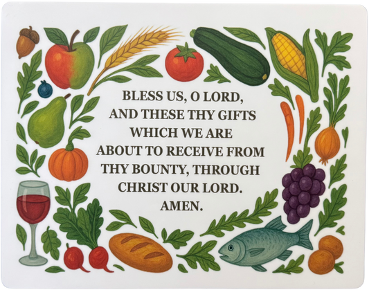Sacred Heart “Bless Us, O Lord” Acrylic Wall Hanging