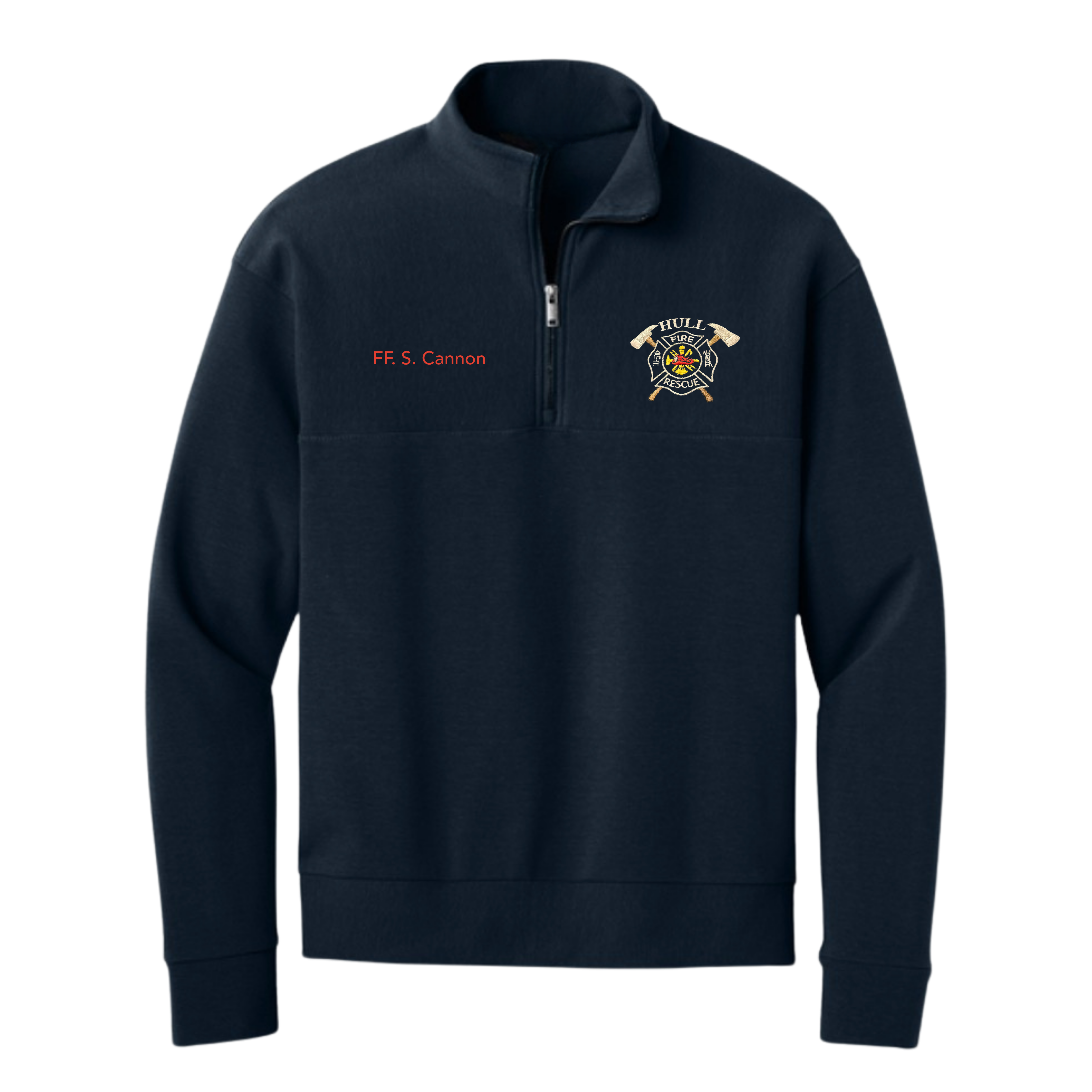 Hull Fire Linear Texture 1/4-Zip Sweater